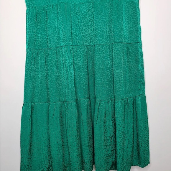 Anthropologie Maeve Tania Sacha Jacquard Tiered Tunic Dress in Green sz Small - Picture 11 of 12
